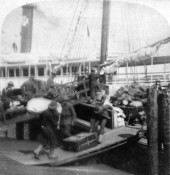 Loading supplies from camp - Port Tampa, Florida