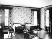 Interior view of a bedroom in John W. Martin's home