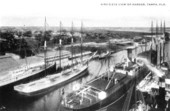 Bird's eye view of Tampa harbor - Port Tampa, Florida.