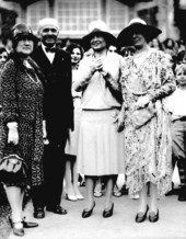 President and Mrs. Conradi greeting Helen Keller