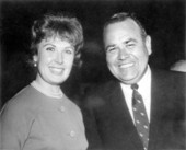 WLBW TV host Molly Turner with Jonathan Winters - Miami, Florida