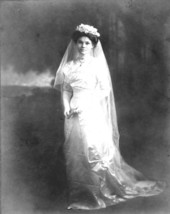 Jane Elizabeth Axtell in her wedding dress.