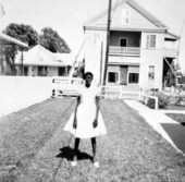 Janis Taylor with Samaritan hall in the background.