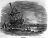 Etching of a shipwreck