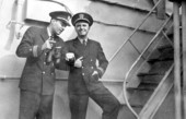 Naval officers, J.W. Wallace and James R. Knott