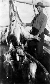 Arthur O. Driver after a day of grouper fishing