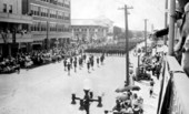 Soldiers on parade down Central Avenue - Saint Petersburg, Florida.