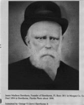 Portrait of James Madison Hawthorn, founder of Hawthorne - Hawthorne, Florida