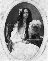 Portrait of Cassandra Alice Sweeting with her dog Watt - Tallahassee, Florida.