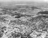 Aerial view of downtown area near the Capitol - Tallahassee, Florida.