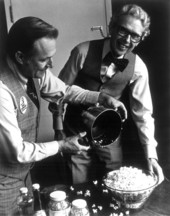 Commissioner of Agriculture Doyle Conner with "Popcorn King" Orville Redenbacher.