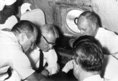 Governor Farris Bryant enroute to Cuba.