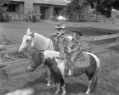 Partin children on horses at the Heart Bar Ranch - Kissimmee, Florida.