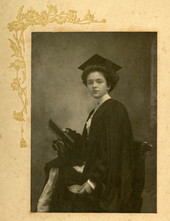College graduation portrait of Suzie Van Brunt (later Bridges) - Tallahassee, Florida.