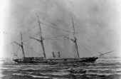C.S.S. Florida anchored with longboat away