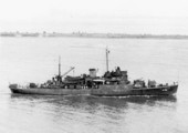Seaplane tender U.S.S. San Carlos (AVP-51) off coast of Cuba