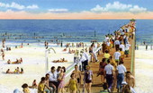 The 1000-foot pier at Panama City Beach, Fla. "On the Gulf of Mexico".