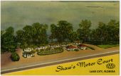 Aerial view of Shaw's Motor Court in Lake City.