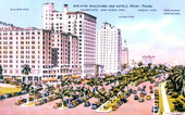Biscayne Boulevard and hotels - Miami, Florida..