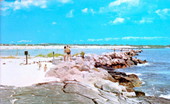 The rock jetties located at St. Andrews State Park in the Panama City area :.