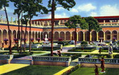 Corner of court of John and Mable Ringling Art Museum - Sarasota, Florida.