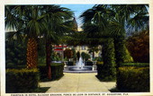 Fountain in Hotal Alcazar grounds, Ponce De Leon in distance - Saint Augustine, Florida