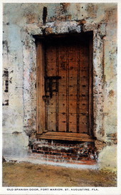 Old Spanish door, Fort Marion - Saint Augustine, Florida.