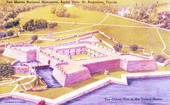 Fort Marion National Monument, Aerial View, St. Augustine, Florida.