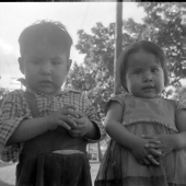 Seminole Indian twins Albert and Caroline Snow