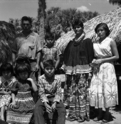 Seminole Indian Frank Shore, his wife and five of their children