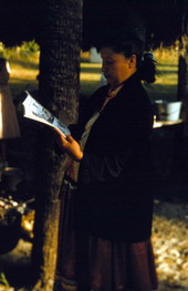 Seminole Indian woman reading