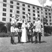 De Soto Pageant conquistadors and queen - Bradenton, Fla.