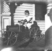 Boy with miniature car