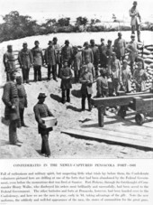 "Confederates in the newly-captured Pensacola fort - 1861."