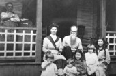 Family on porch