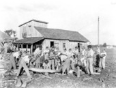 Boys sawing wood at Florida Baptist Children's Home - De Soto County, Florida.