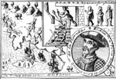 Drawing of Juan Ponce de Leon in Florida