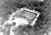 Aerial view of advanced redoubt of Fort Barrancas.