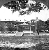 Saint James Hotel with bandstand.