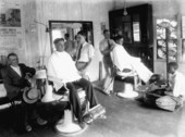Men in barber shop - Monticello, Florida