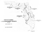 Map depicting water management districts