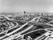Aerial view of 36th Street interchange - Miami, Florida.