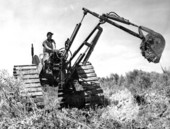 Ditch digger for mosquito control