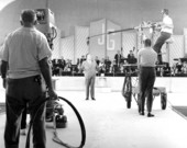 Jackie Gleason on the set of his show