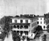 View of the Sanford House hotel.