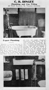 C.H. Dingee Plumbing and Gas Fittings advertisement
