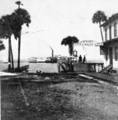 Paddle steamer "City of Jacksonville" at the dock : Sanford, Florida.