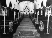 Interior view of the Holy Cross church.