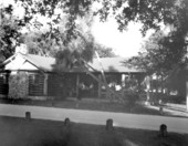 Picnic shelter with barbecue pit