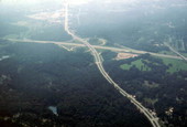 Aerial view of Interstate 10 and United States Highway 27.